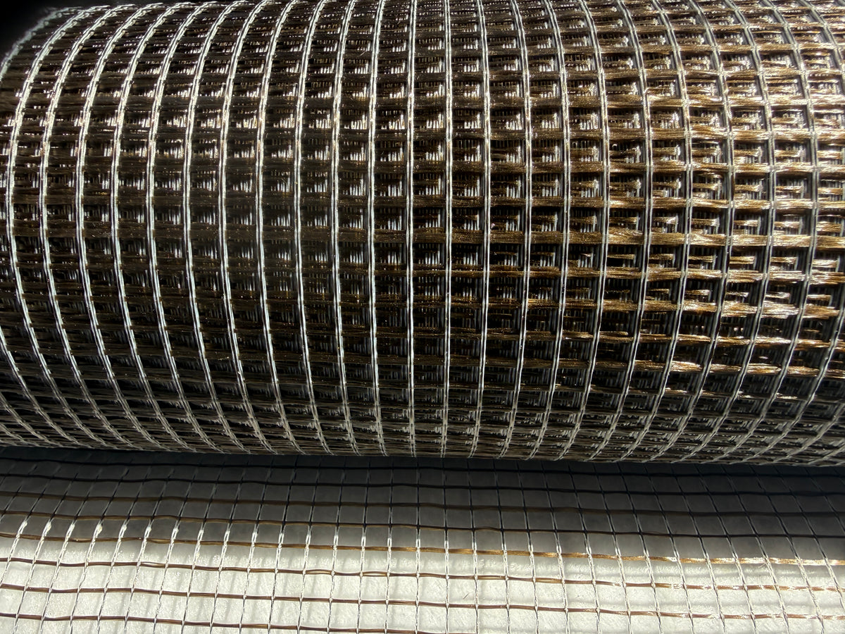 Πλέγμα ινών βασάλτη 110 g/m², πολυμερική επίστρωση, 7x6 mm, πλάτος 1 m, ρολό 50 m² 